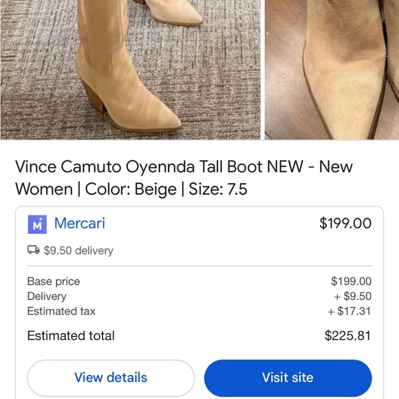 Vince Camuto Caseyl Boot in Tortilla size 10m - Picture 5 of 6